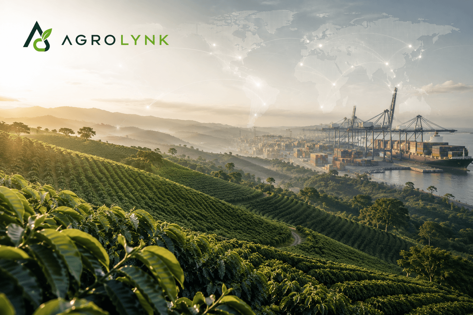 AgroLynk coffee origin and international port logistics
